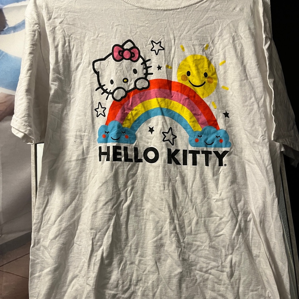 White Hello Kitty Rainbow Shirt